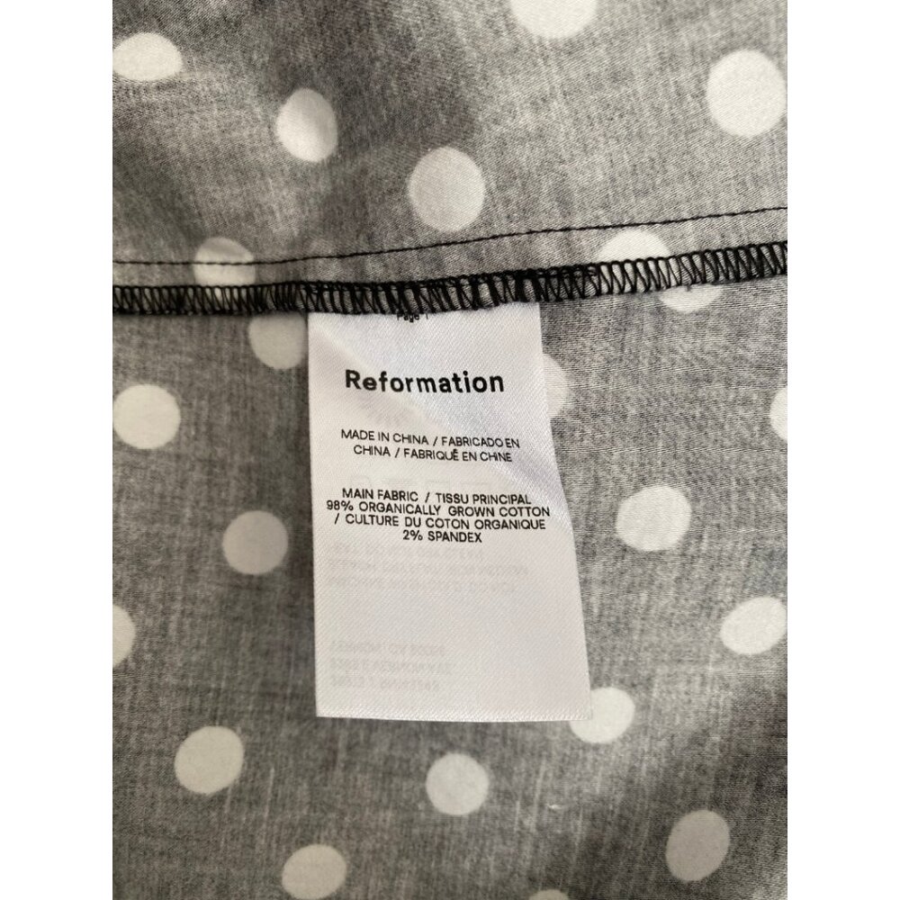 Reformation Michaela Organic Cotton A-Line Long Sleeve Mini Dress - Picture 7 of 8